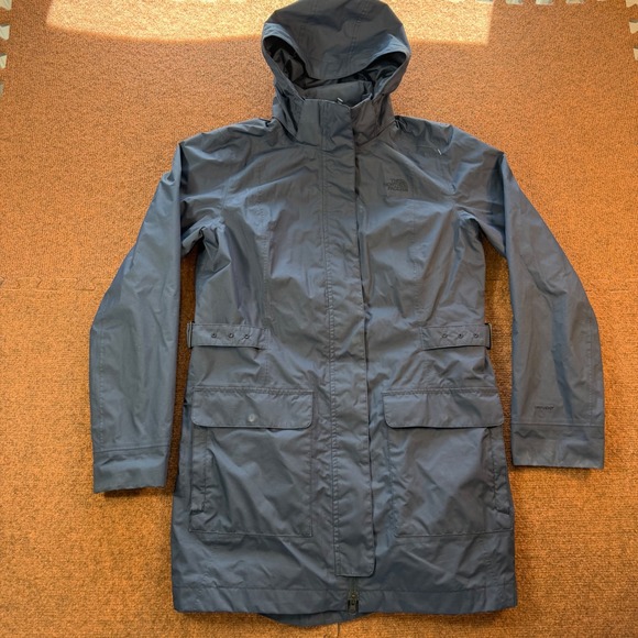 The North Face Jackets & Blazers - The North Face DryVent Rain Parka Jacket Womens Medium Navy Blue Hooded Coat